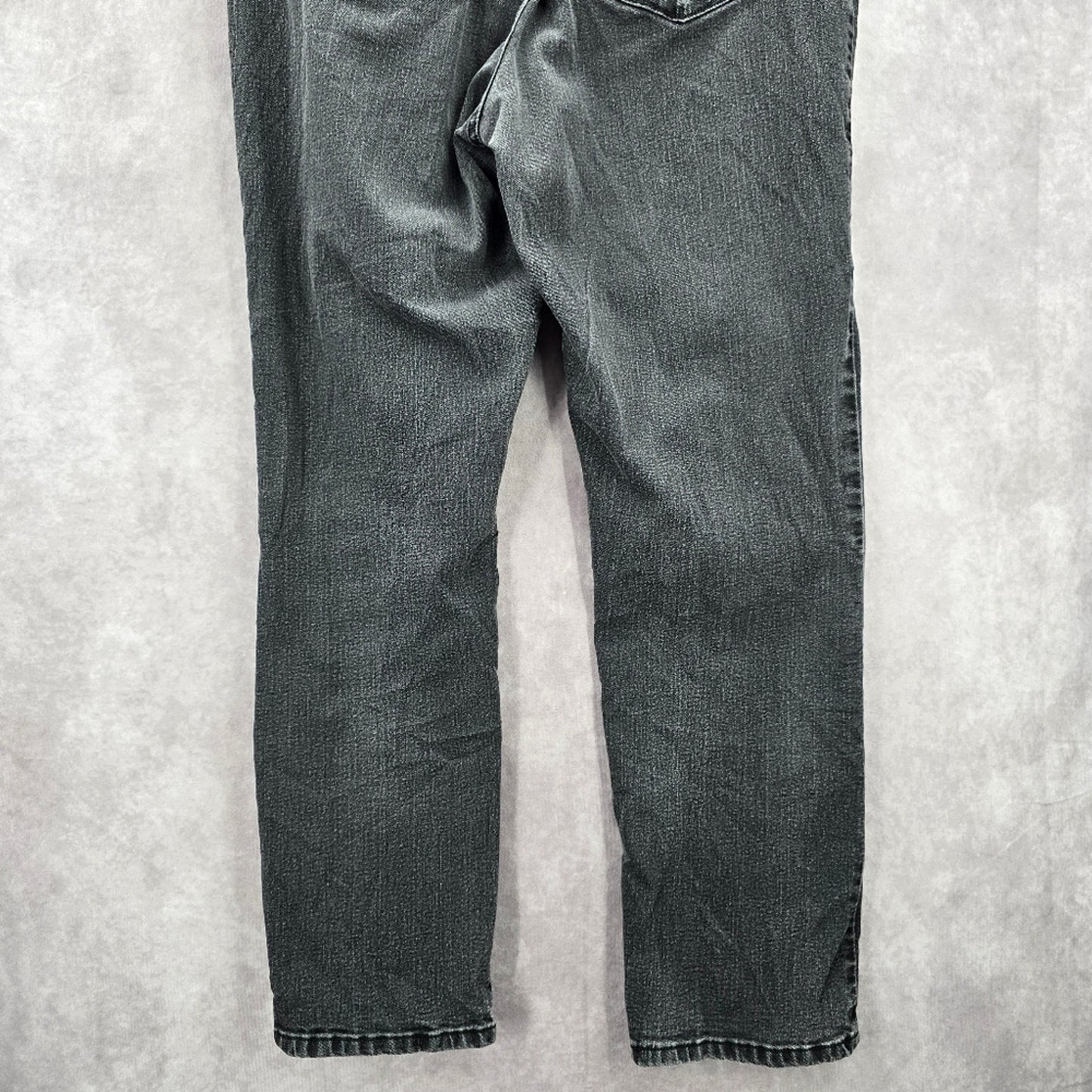 141. Lee Classic Fit Black Straight Gray Denim Pants Jeans 14M