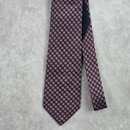 Napoli d'Nordstorm Blue Gray Floral Paisley Geometric Silk Italy Neck Tie Men's