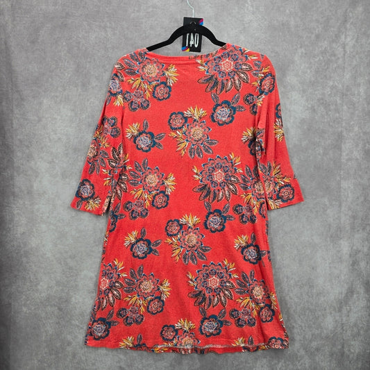 New Directions Intimates Coral Knee Length Floral Sleepwear Dress Small