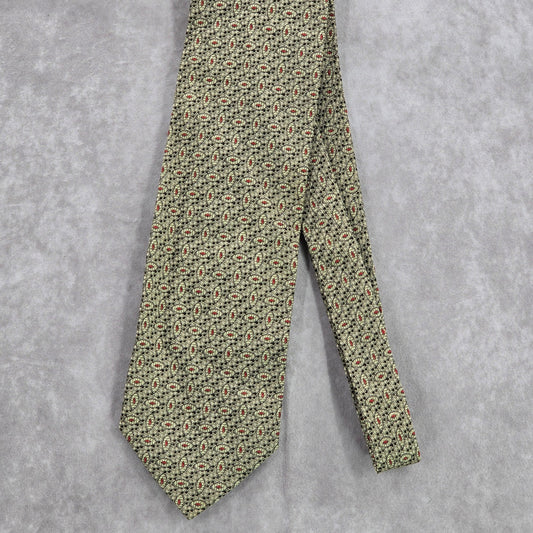 Piatra Private Gray Black Red Geometric Executive 100% Silk Italy Mens Neck Tie