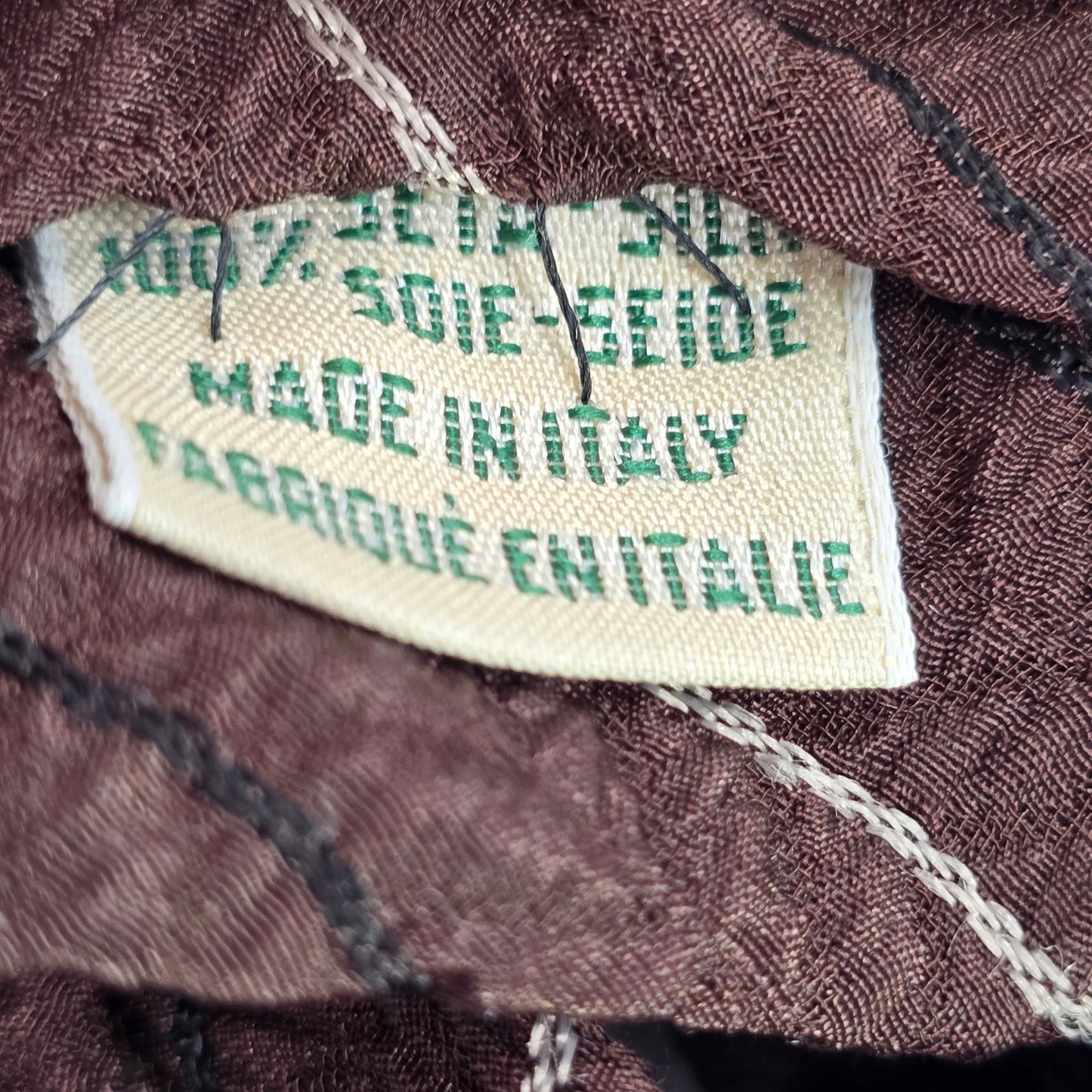 Joseph Abboud Brown Stripe 100% Silk Executive Corporate Italy Men's Neck Tie