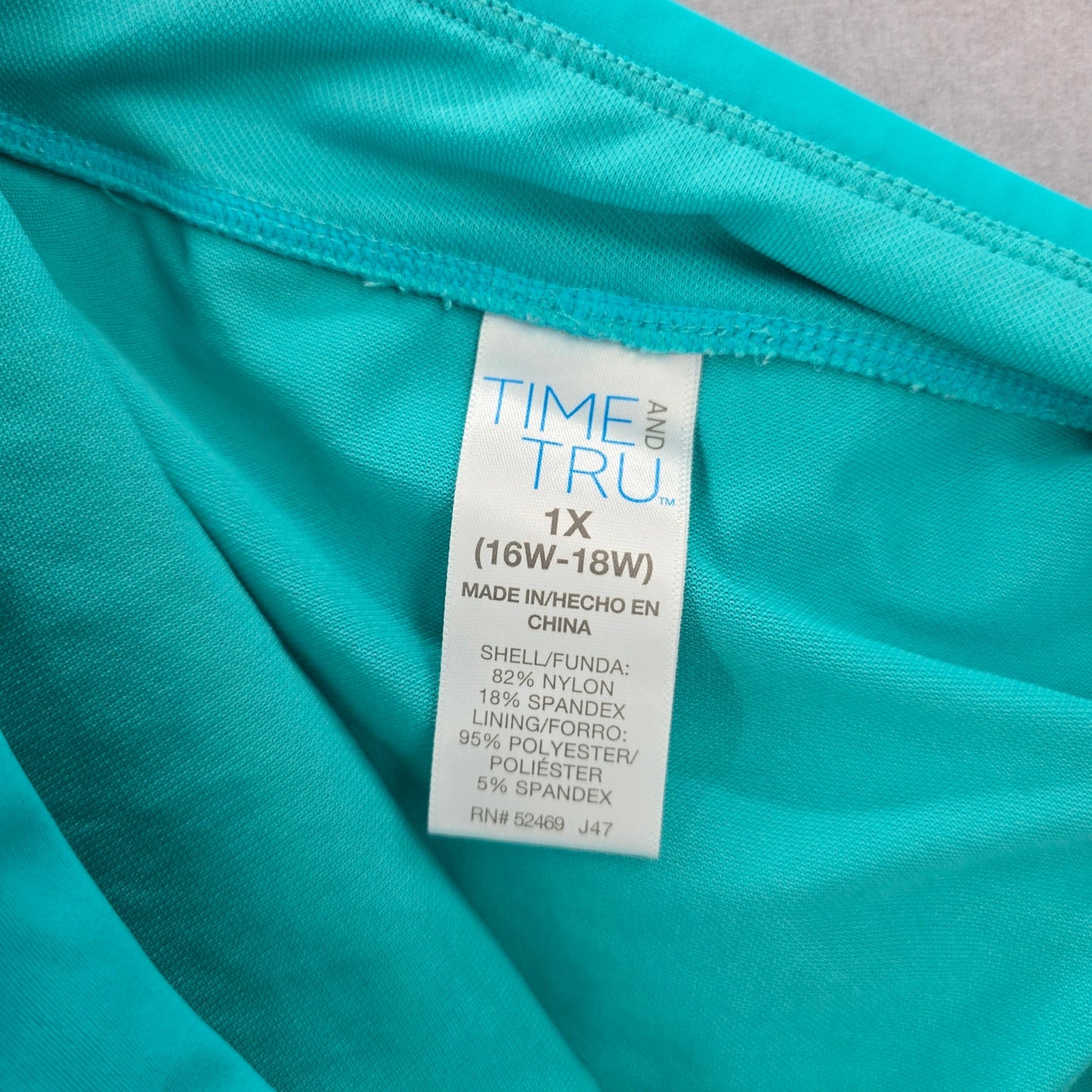 Time and Tru Blue Shorts Pants Swimwear Plus 16W-18W 1X