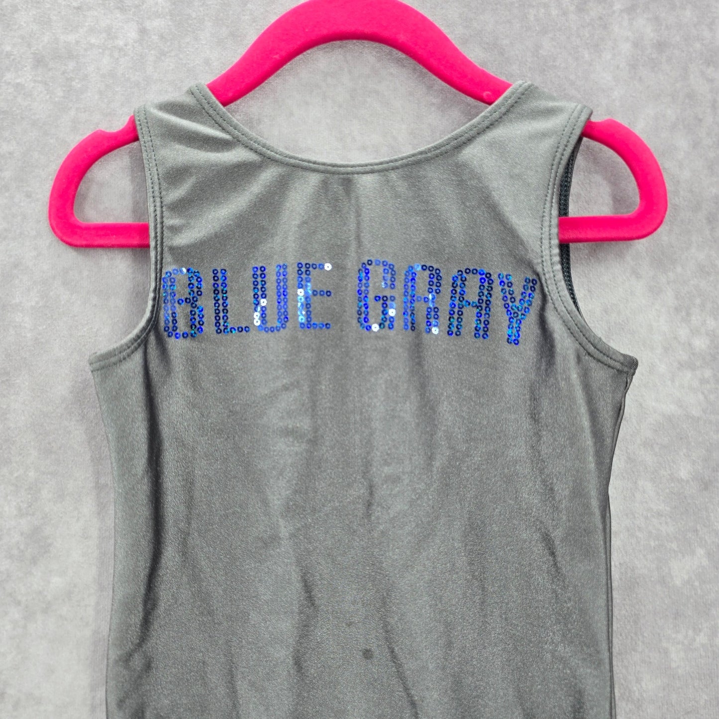 Blue Gray Rhinestones Bathing Suit One Piece Swimwear Leotard 12/18 Months
