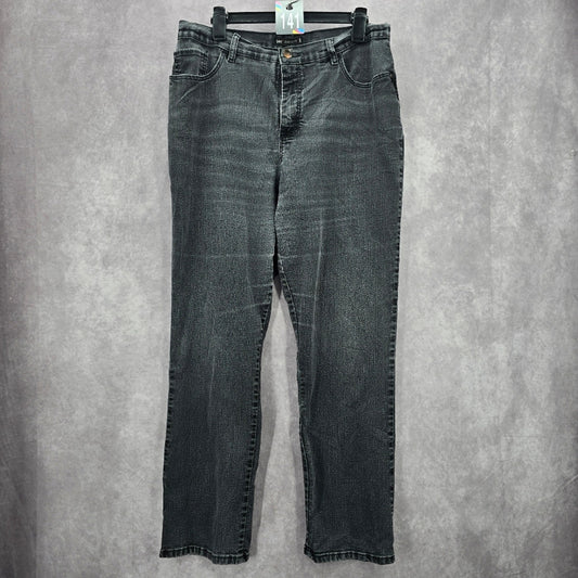 141. Lee Classic Fit Black Straight Gray Denim Pants Jeans 14M