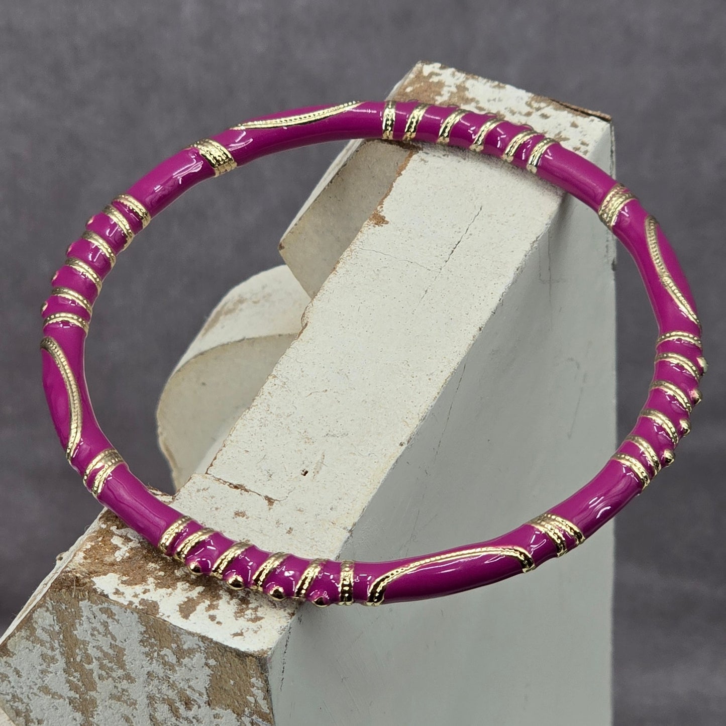 Zara Purple Gold Solid Single Metal Bracelet Costume Fashion Jewelry NWOT JB4-8