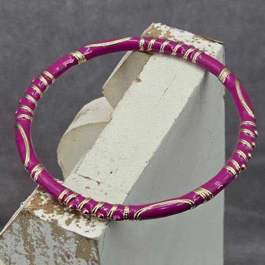 Zara Purple Gold Solid Single Metal Bracelet Costume Fashion Jewelry NWOT JB4-8