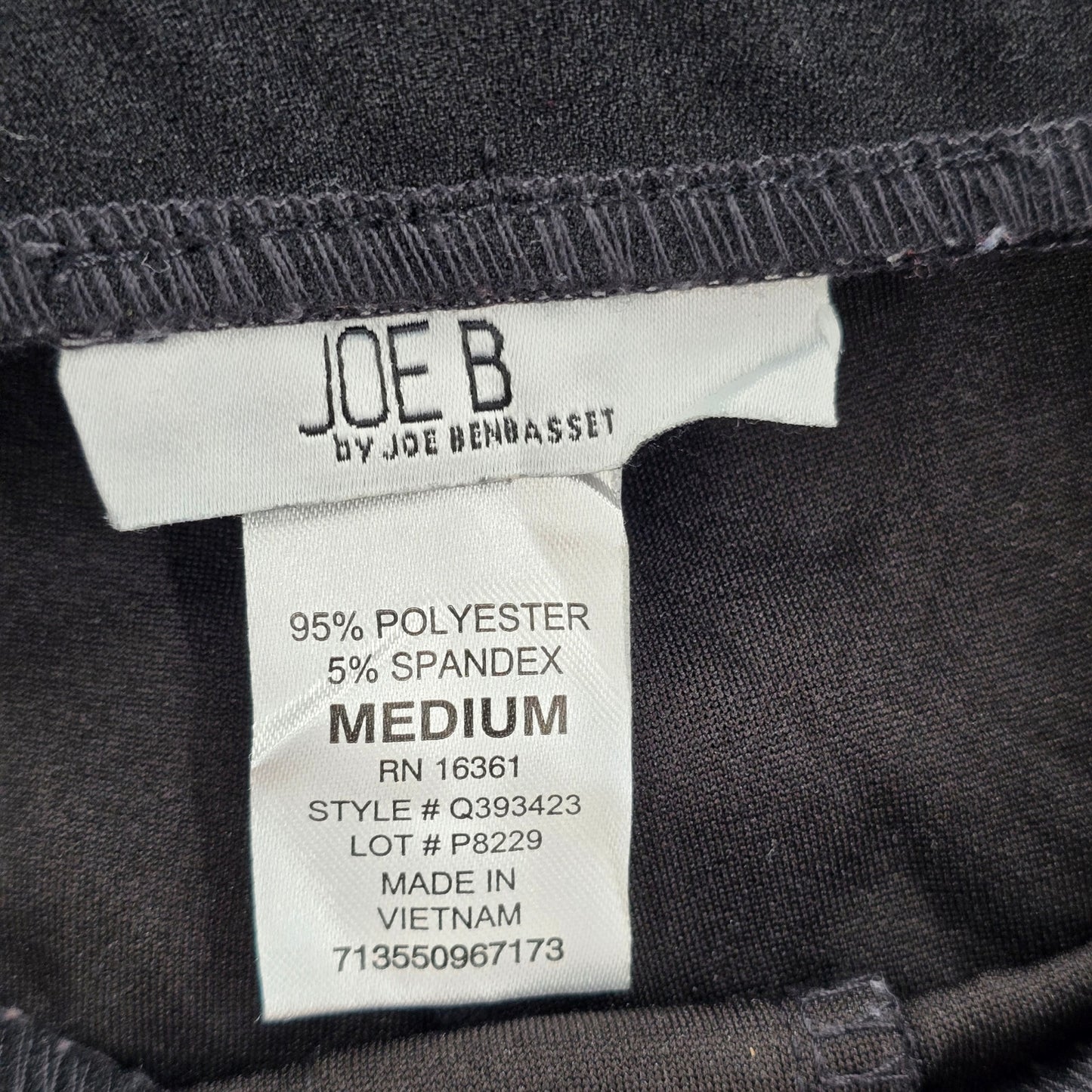 Joe Benbasset Black Stretch Skinny Bottoms Dress Pants M Medium
