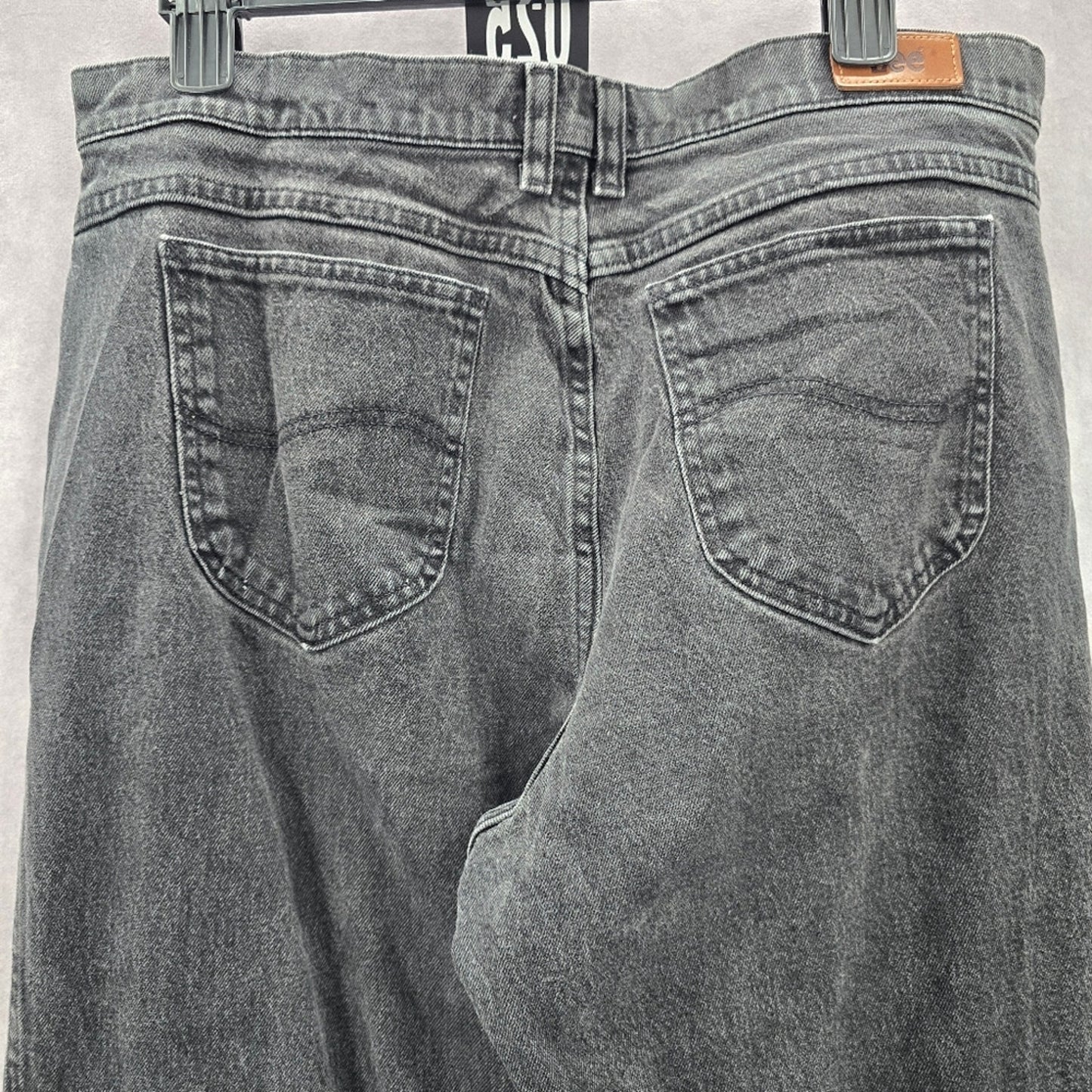 025. Lee Relaxed Straight Leg Gray Black Denim Pants Jeans 16M