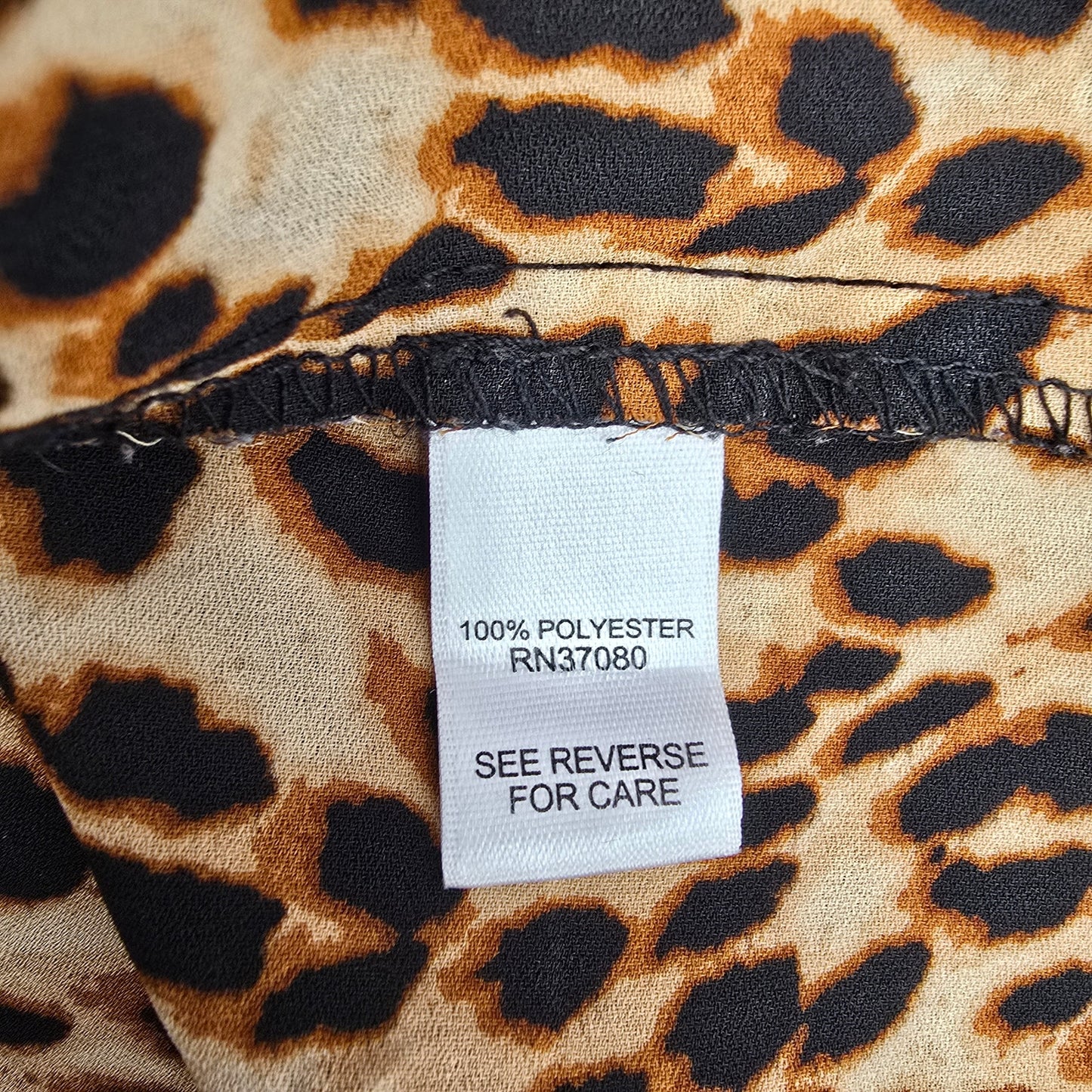 Cato Brown Black Print Smock Off Shoulder Retro Blouse Top Shirt Plus 18/20W 1X