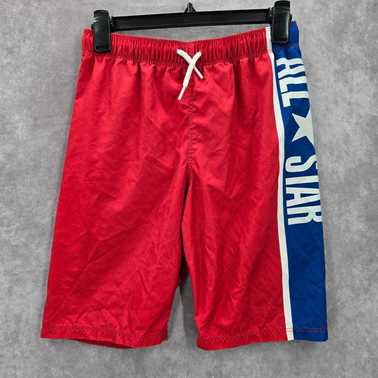 Converse Red Blue All Star Board Swim Shorts Boys Kids Youth Large