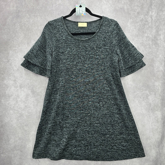 145. Bobbie Brooks Gray Flare Chic Casual Dress Small