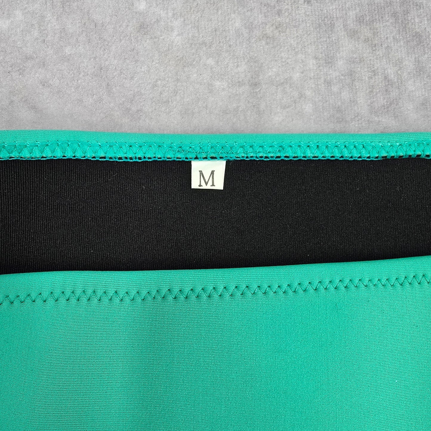 Green Black Medium Cheeky Rash Guard Bikini Bottom Swimwear