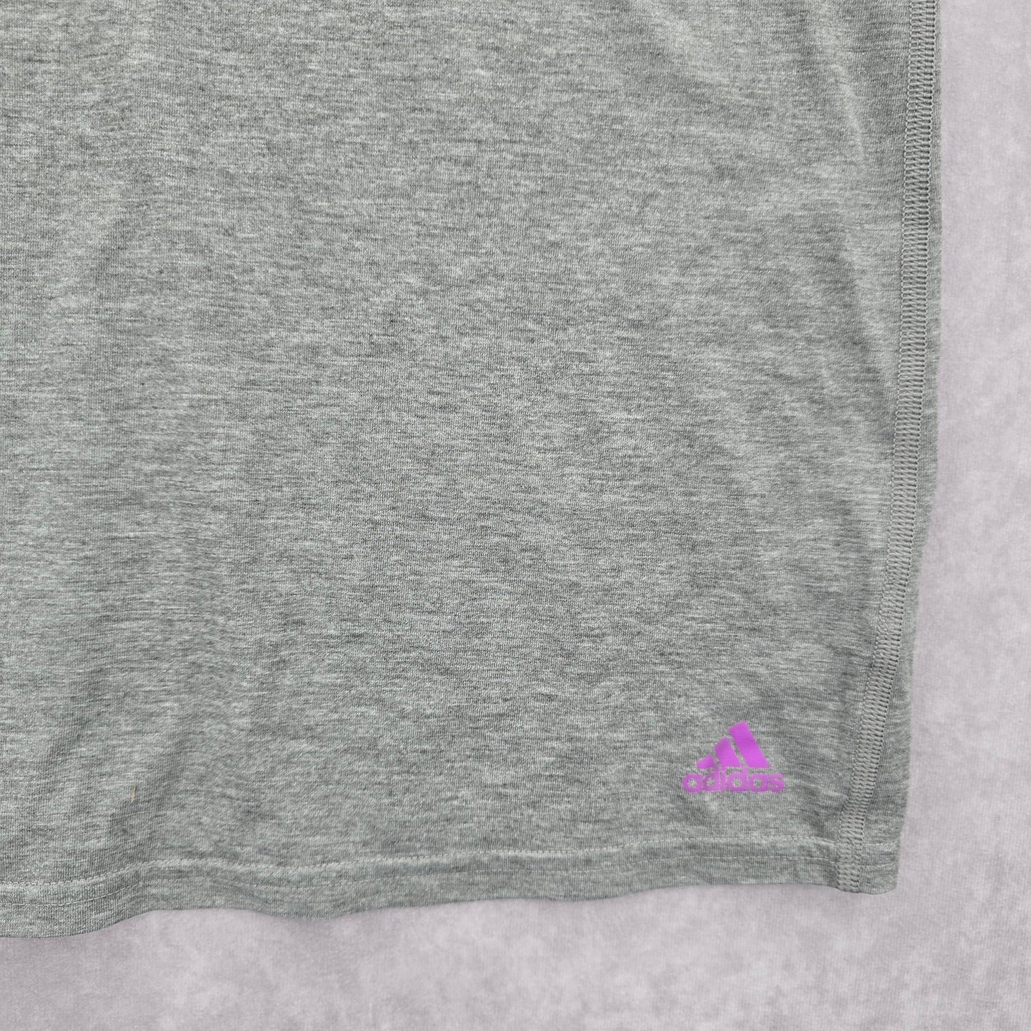 Adidas Gray Ultimate Tee Racerback Sleeveless Tank Top Large