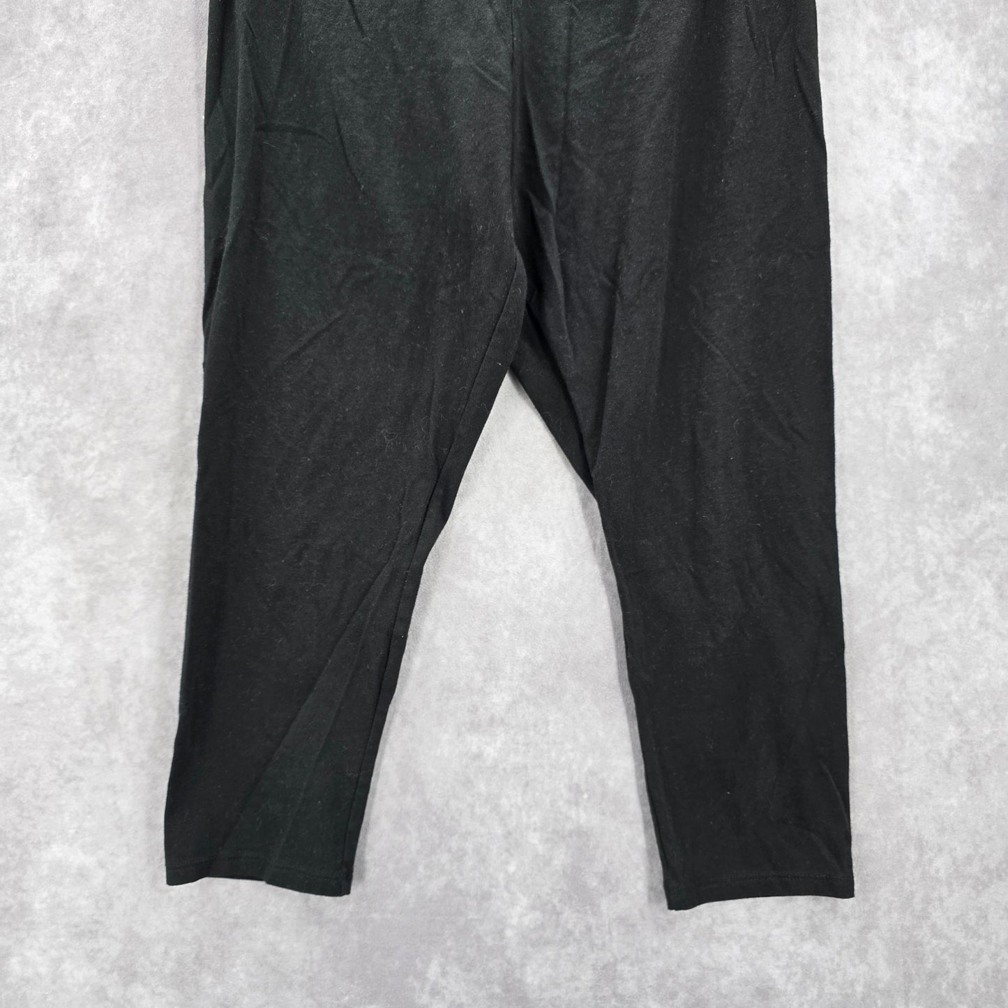 No Boundaries Black Crop Cotton Capri Stretch Pants Bottoms Leggings L Large