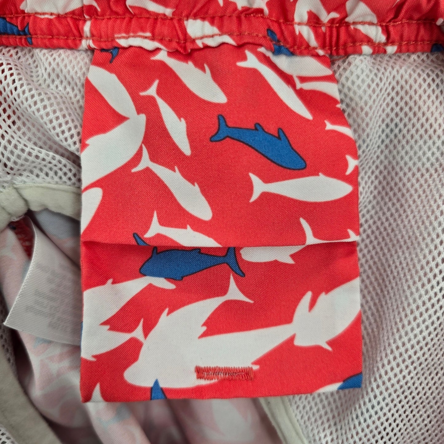 Crown & Ivy Pink Shark Fish Board Mesh Lined Swimwear Pants Shorts M Medium