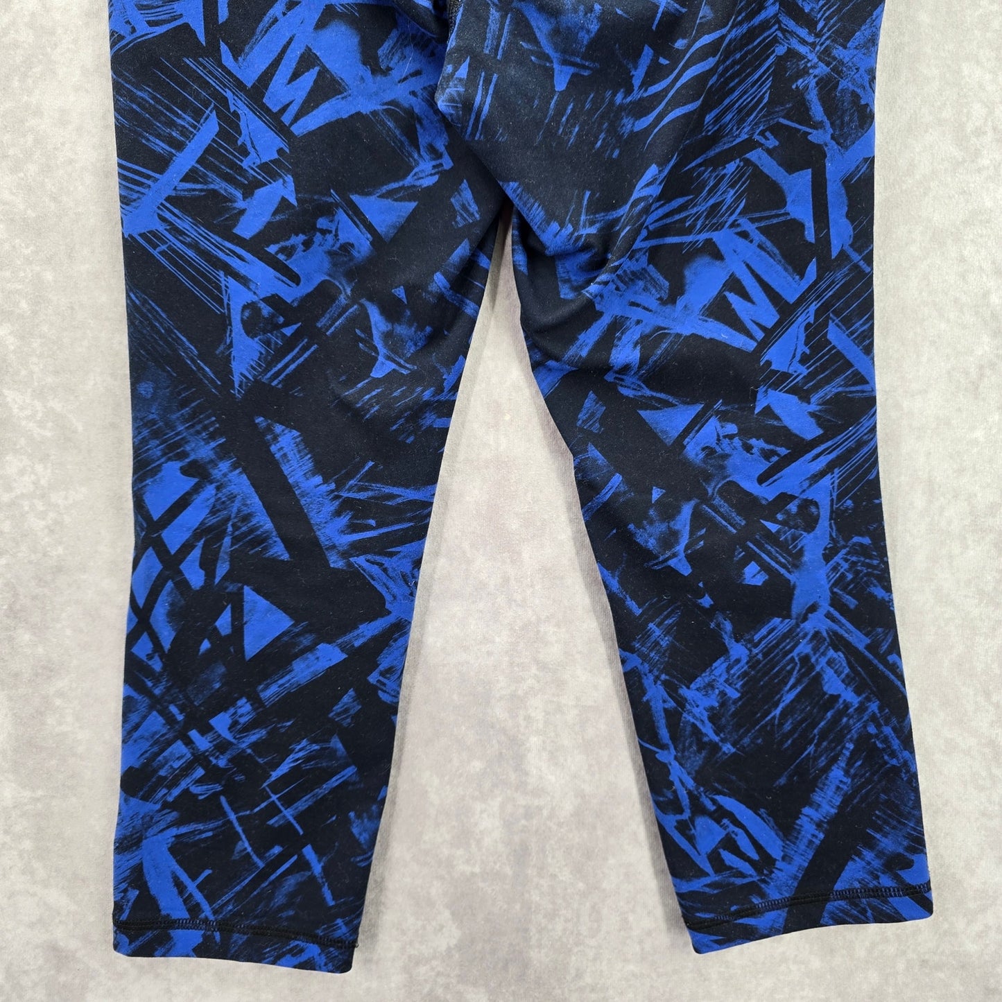 Old Navy Active Blue Black Geometric Cropped Legging Pants Bottoms Small