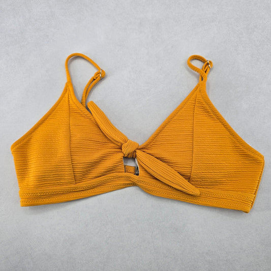 Yellow Tie Beach Sports Bra Bikini Bralette Swim Top S Small