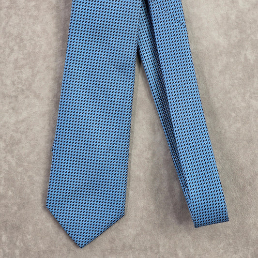 Jones New York Blue Silver Geometric Stripe 100% Polyester Men's Neck Tie NWOT
