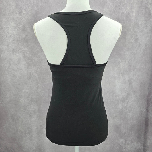 Danskin Now Black Crisscross Sleeveless Racerback Activewear Tank Top Small