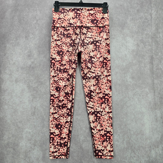 Aerie Chill Play Move Red Pink Floral Offline Ankle Leggings Pants Skinny Small