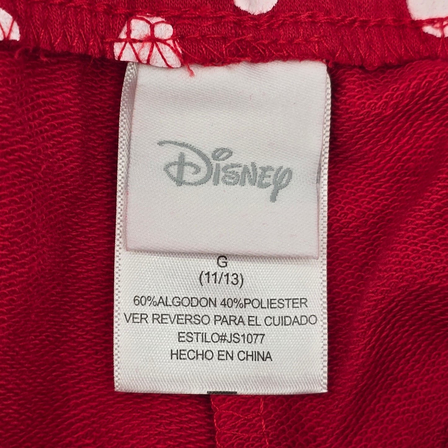 Disney Red White Polka Dots Minnie Mouse Bottoms Pants Shorts Large 11-13