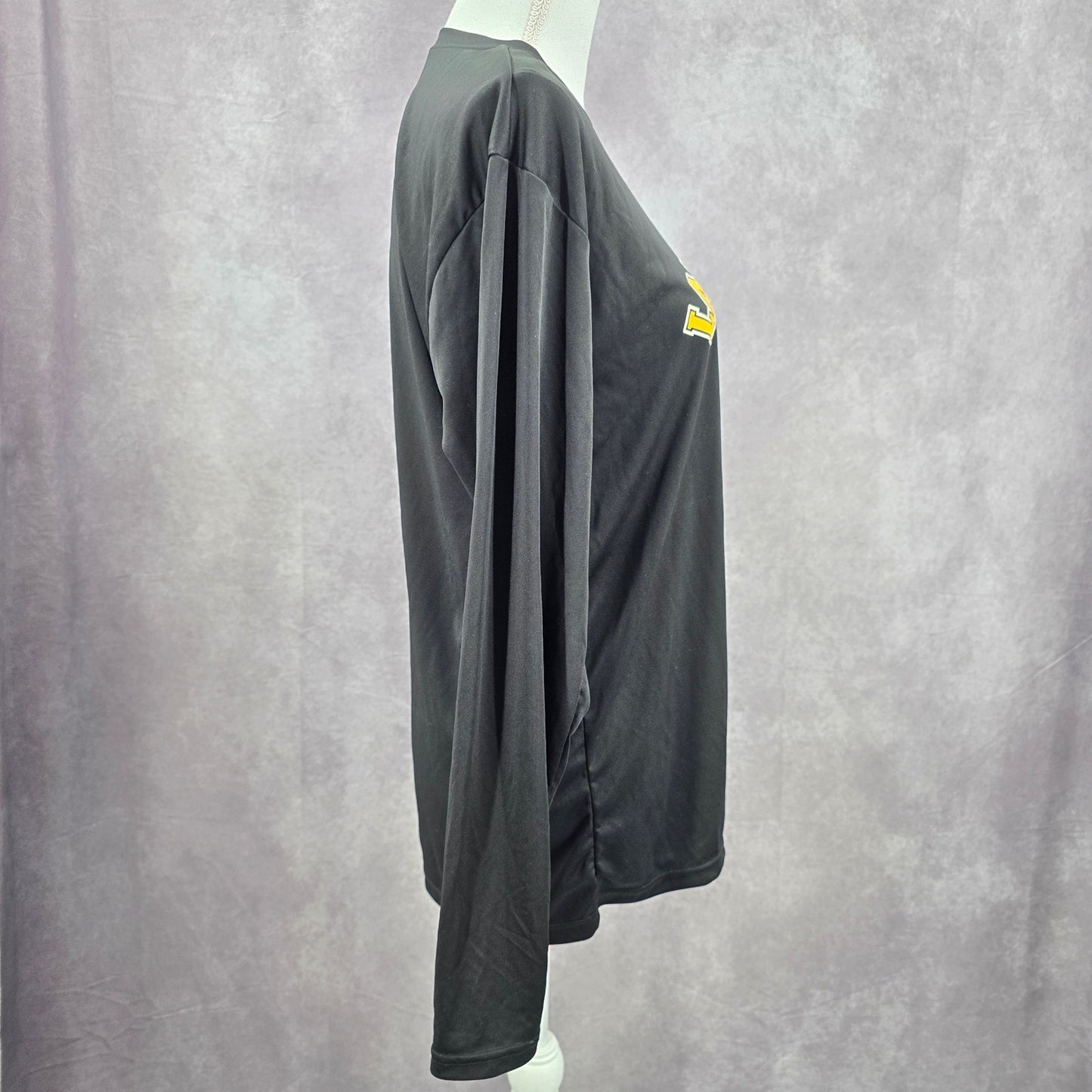 A4 Black Long Sleeve Lady Indians Sportswear Activewear Tshirt Small