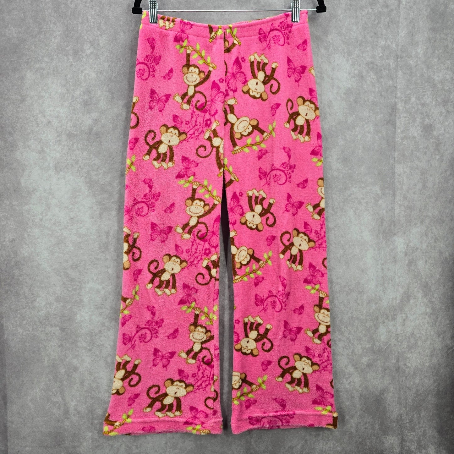 Seven Apparel Pink Fleece Money Butterfly Trouser Sleep Pajama Pants M Medium