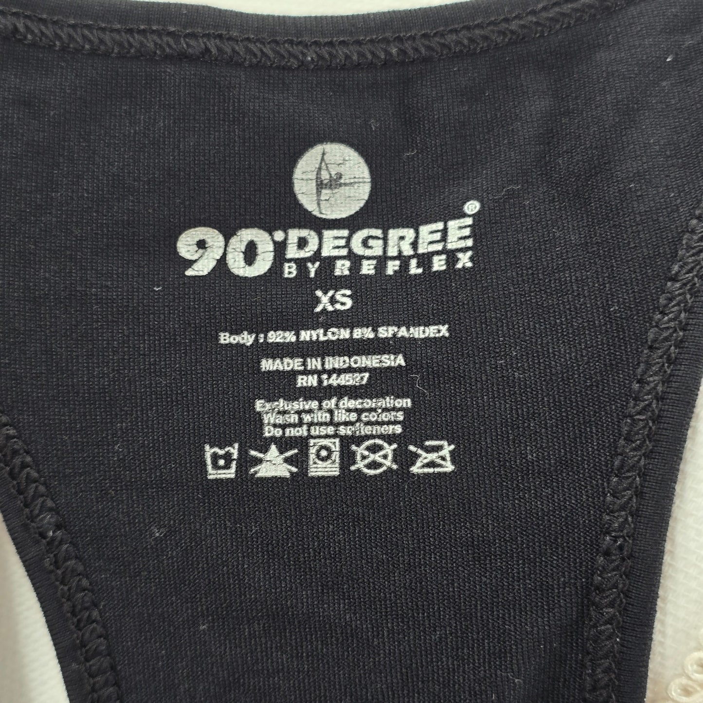 90 Degree by Reflex Black Racerback Activewear Sleeveless Tank Top XS