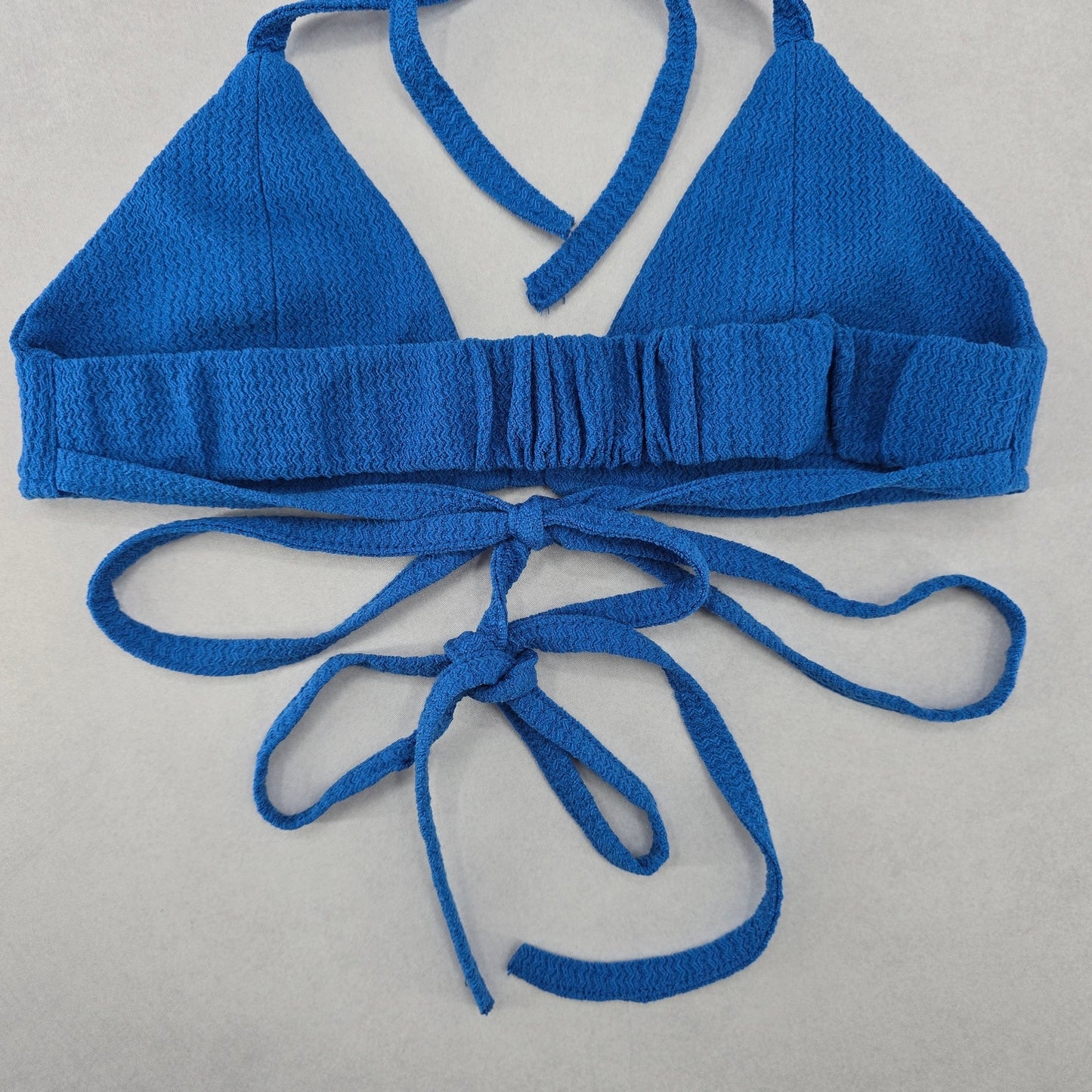 Blue Triangle Sports Active Tie Halter Beach Bikini Bralette Swim Top S Small