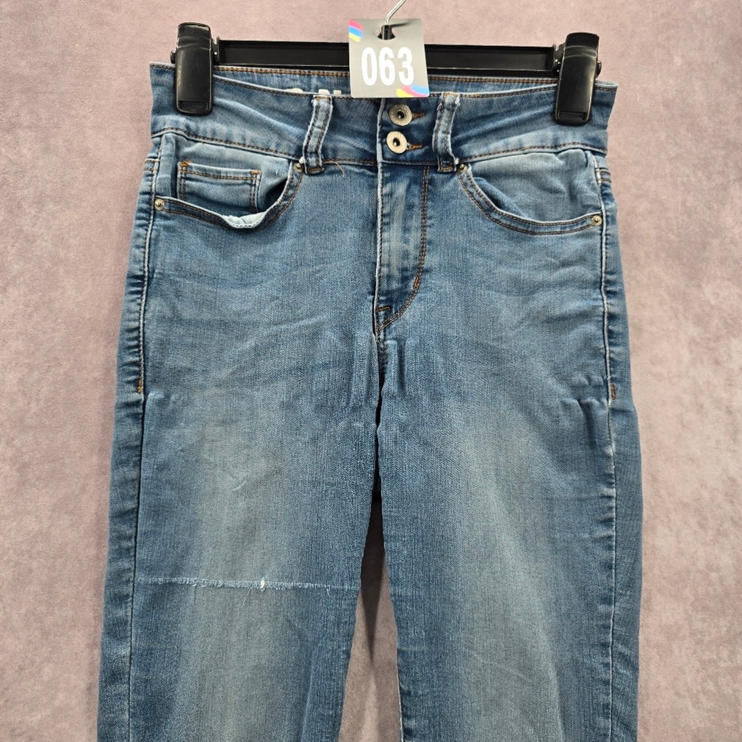063. S.O.N.G Perfect High Rise Skinny Ankle Grazer Blue Denim Jeans 3/26