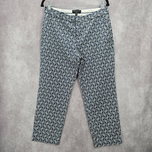 Banana Republic Navy Blue Avery Link Pattern Dress Executive Office Pants 8P