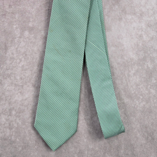 Stafford Green Blue Polka Dot Stripe Geometric Executive Silk Neck Tie Men's