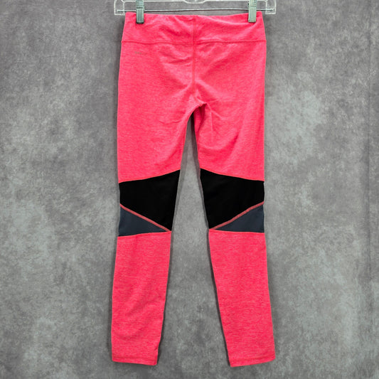 Xersion Pink Black Skinny Stretch Pants Bottoms Ankle Leggings M Medium 10 12