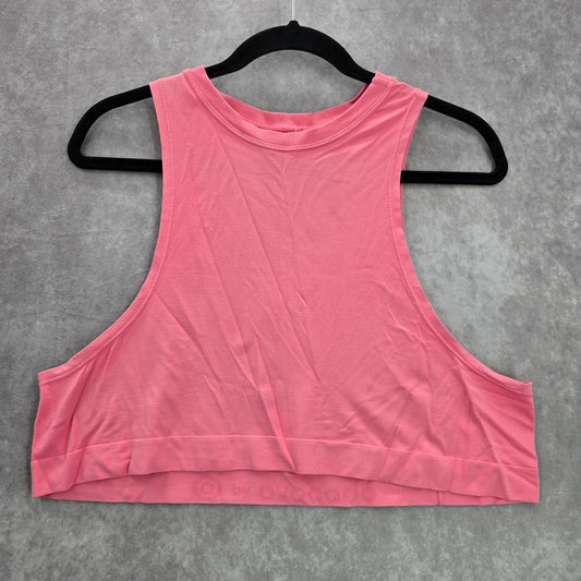 Pink Sleeveless Camo Cropped Activewear Athletic Top Medium