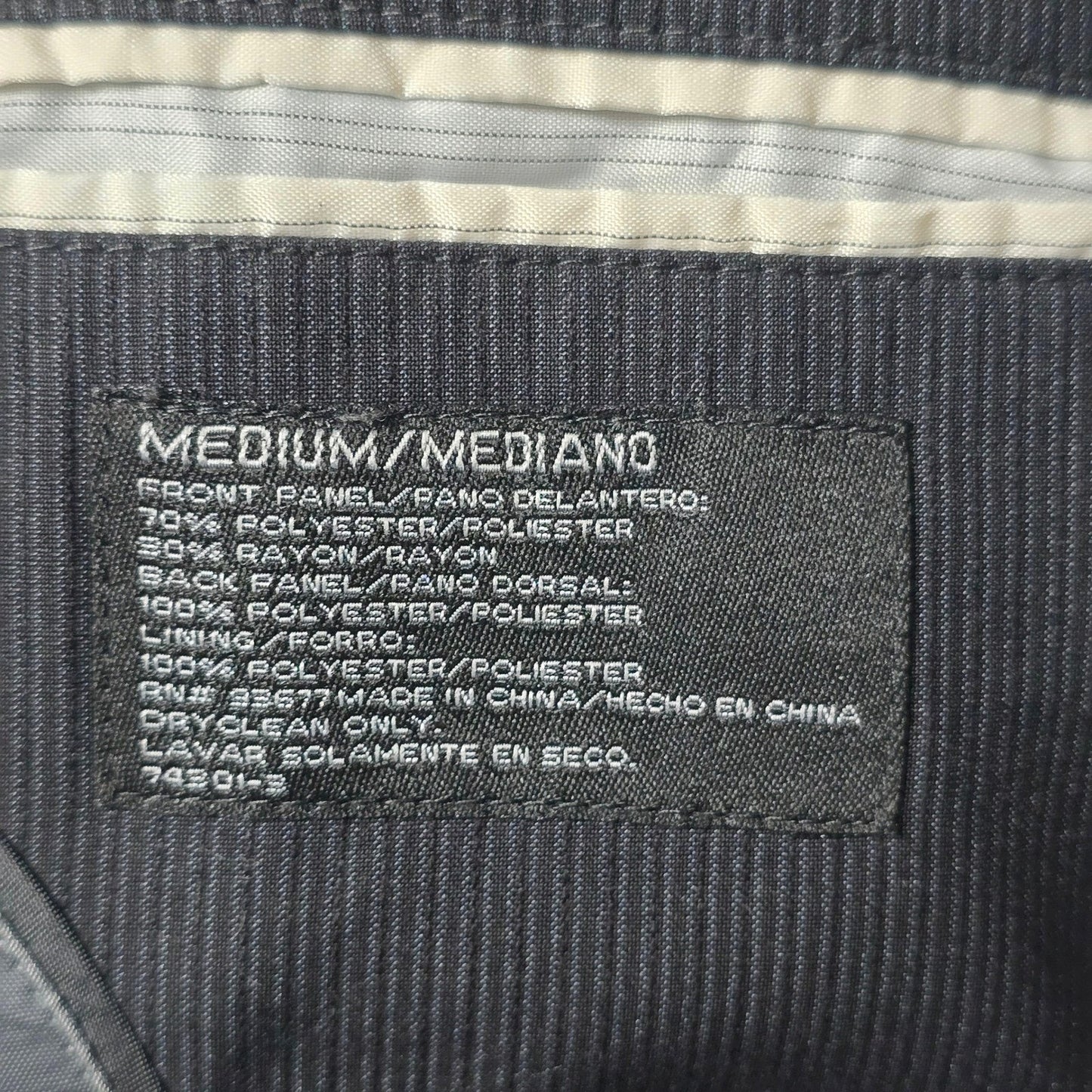 J Ferrar Black 4 Button Point Welt Pocket Stripe Formal Tuxedo Suit Vest M 42R