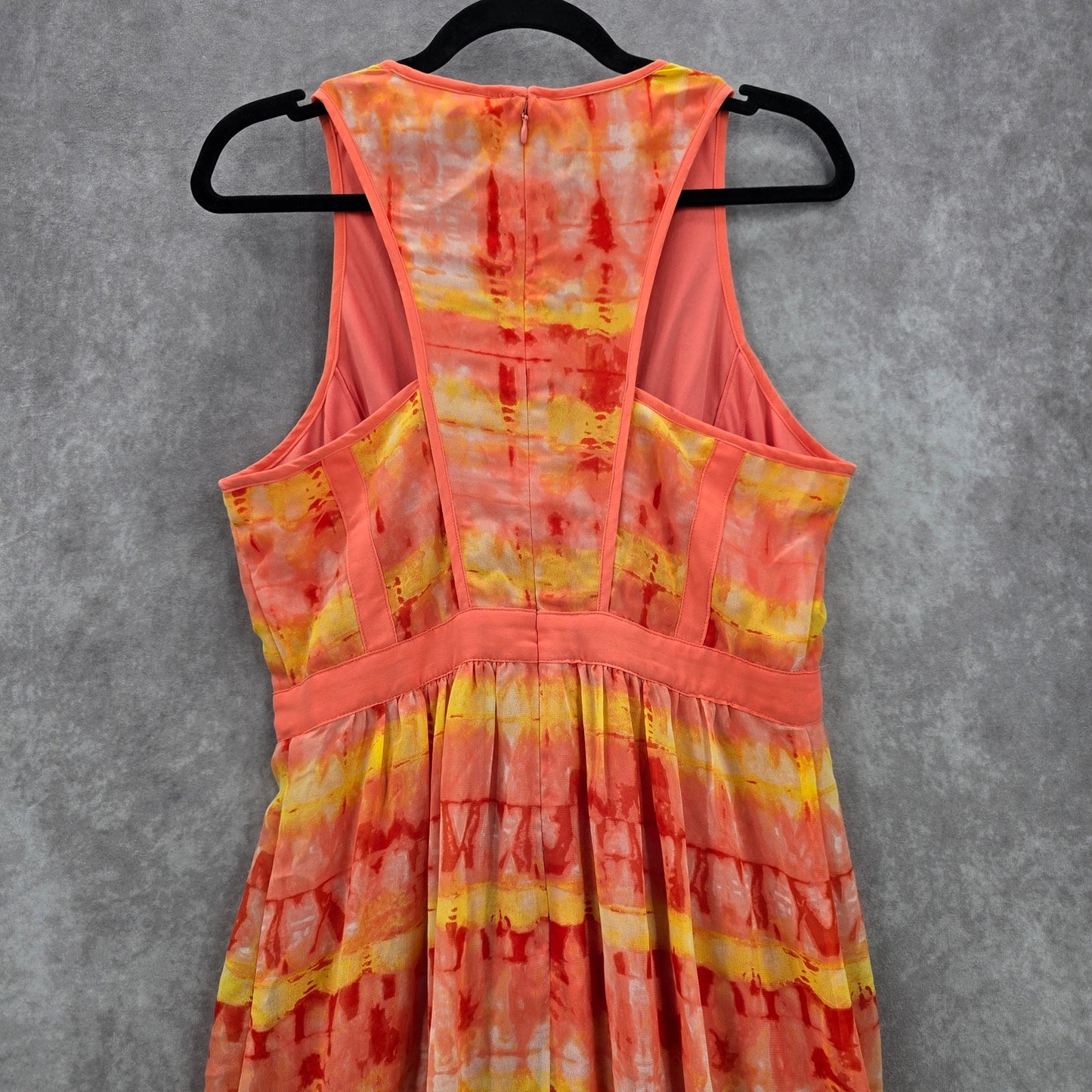 Calvin Klein Orange Sleeveless Maxi Long Slit Dress Extra Small XS