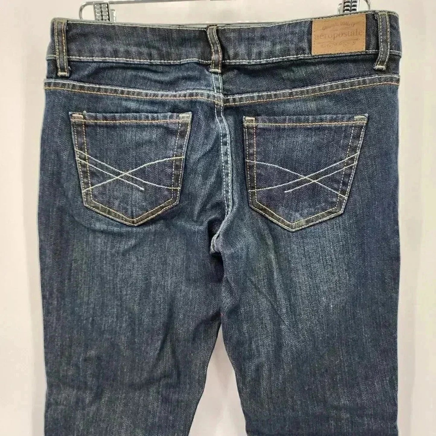 Aeropostale 1987 Bayla Skinny Dark Blue Jeans Girls Youth Pants Size 0 Short