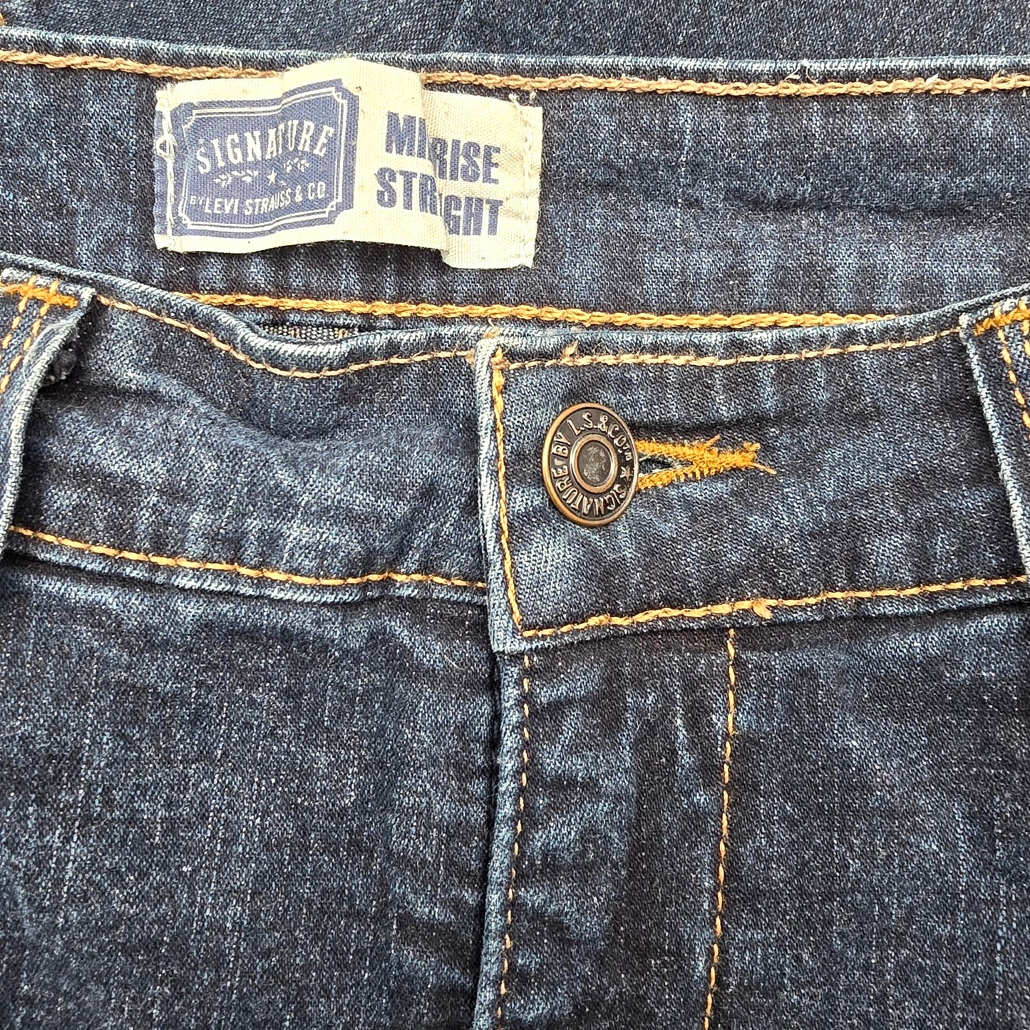 Levi's Strauss & Co Mid Rise Straight Blue Denim Jeans Pants Bottoms Small 4