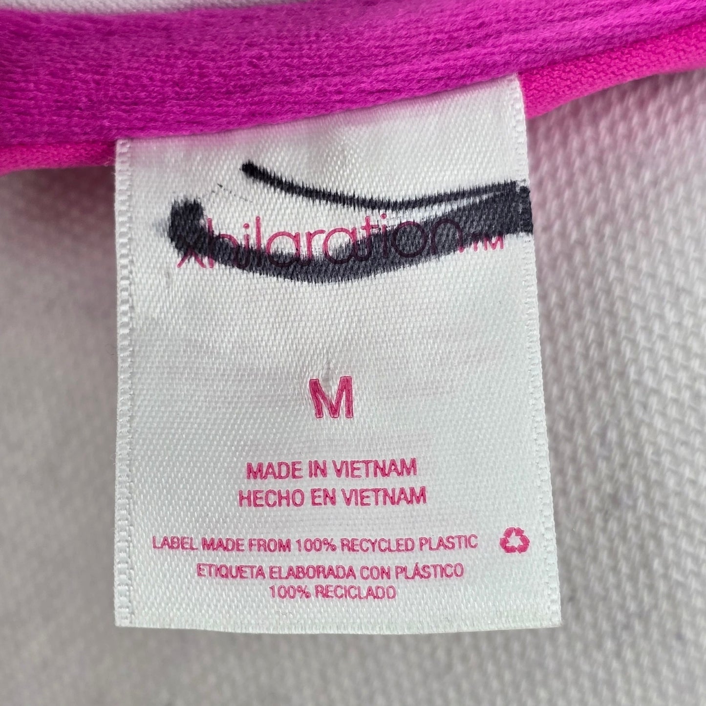 Xhilaration Pink Ruffle Padded Adjustable Wired Bikini Top Swimwear Medium
