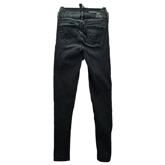 American Eagle Black Skinny Stretch Denim Jeans 0R Juniors Girls