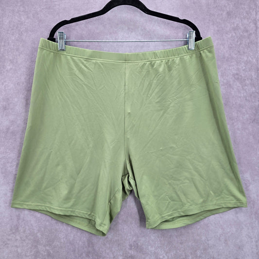 Shein Green Compression Pullon Relaxed Sleep Stretch Pants Shorts Plus 3XL