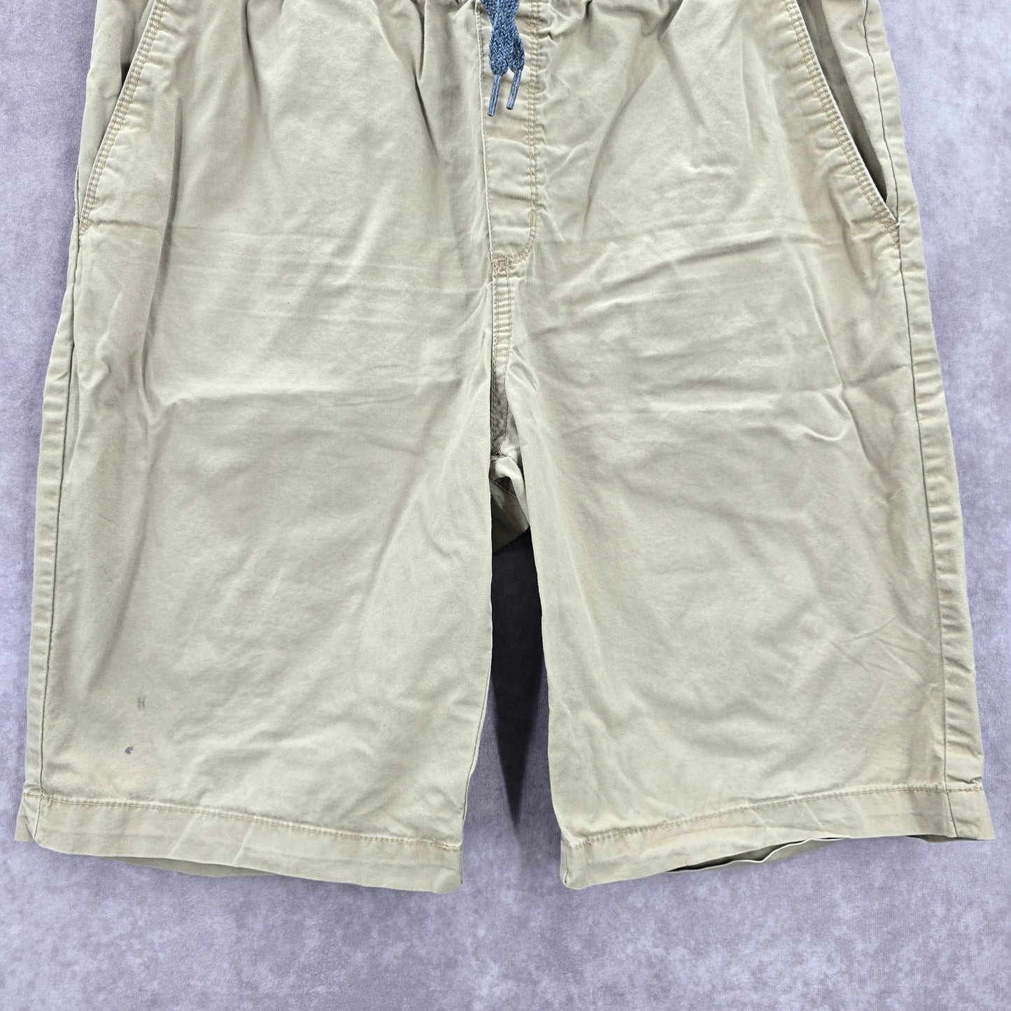 Old Navy Khaki Tan Husky Pullon Bermuda Junior Bottoms Pants Shorts XL 14 16