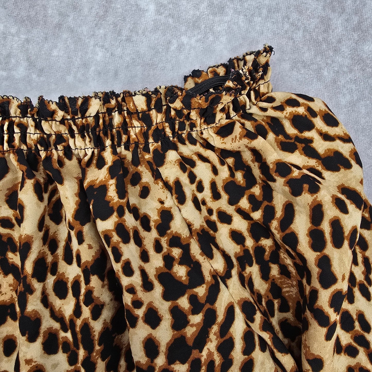 Cato Brown Black Print Smock Off Shoulder Retro Blouse Top Shirt Plus 18/20W 1X