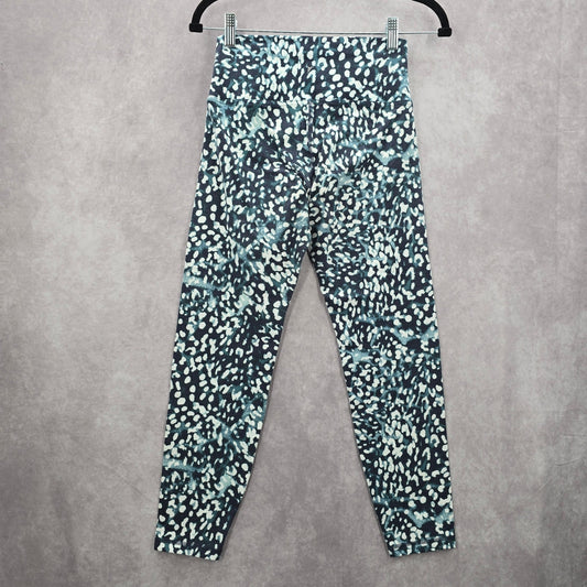 Old Navy Gray Blue Spotted Activewear Leggings Pants Bottoms Medium