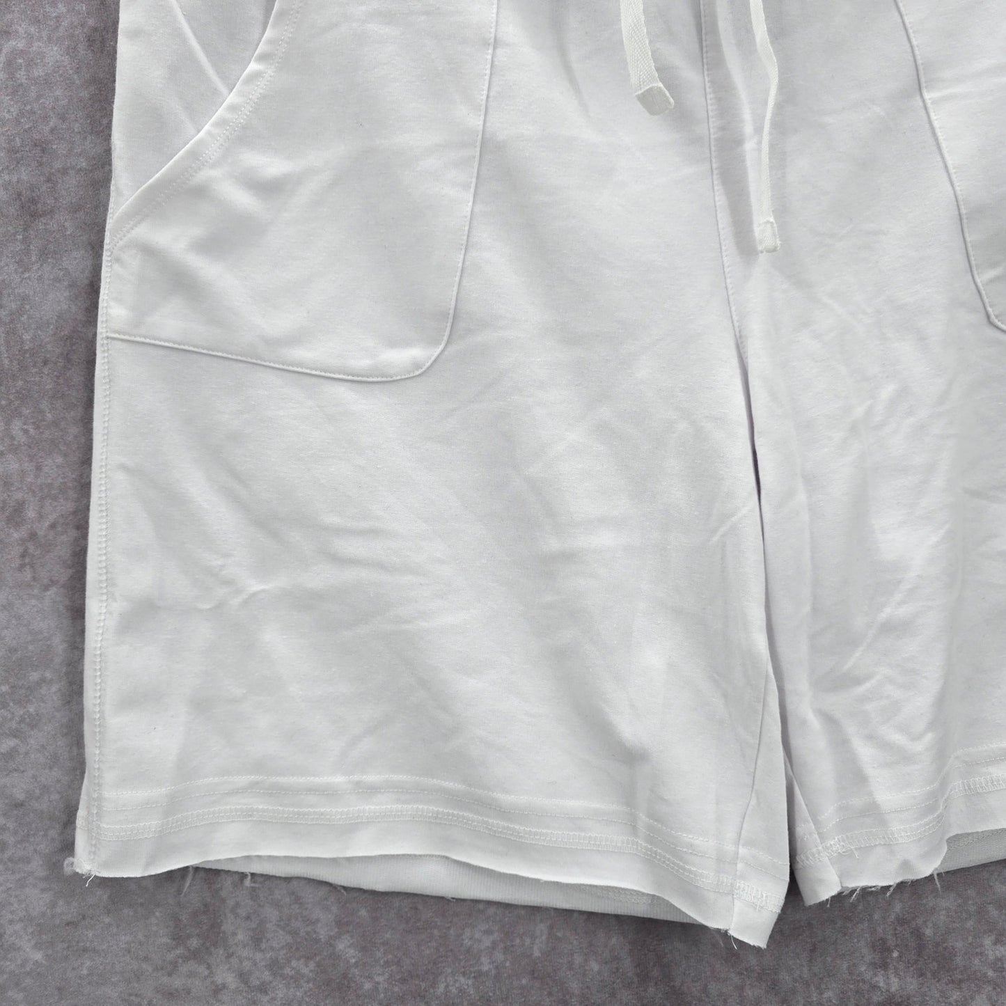 Dodo White Active Sports Jogging Cotton Pullon Pants Shorts Plus 3XL