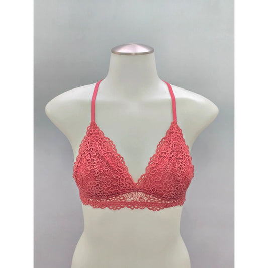 Colsie Rust Lace Floral Fairy Bridal Whimsy Romantic Bralette Small