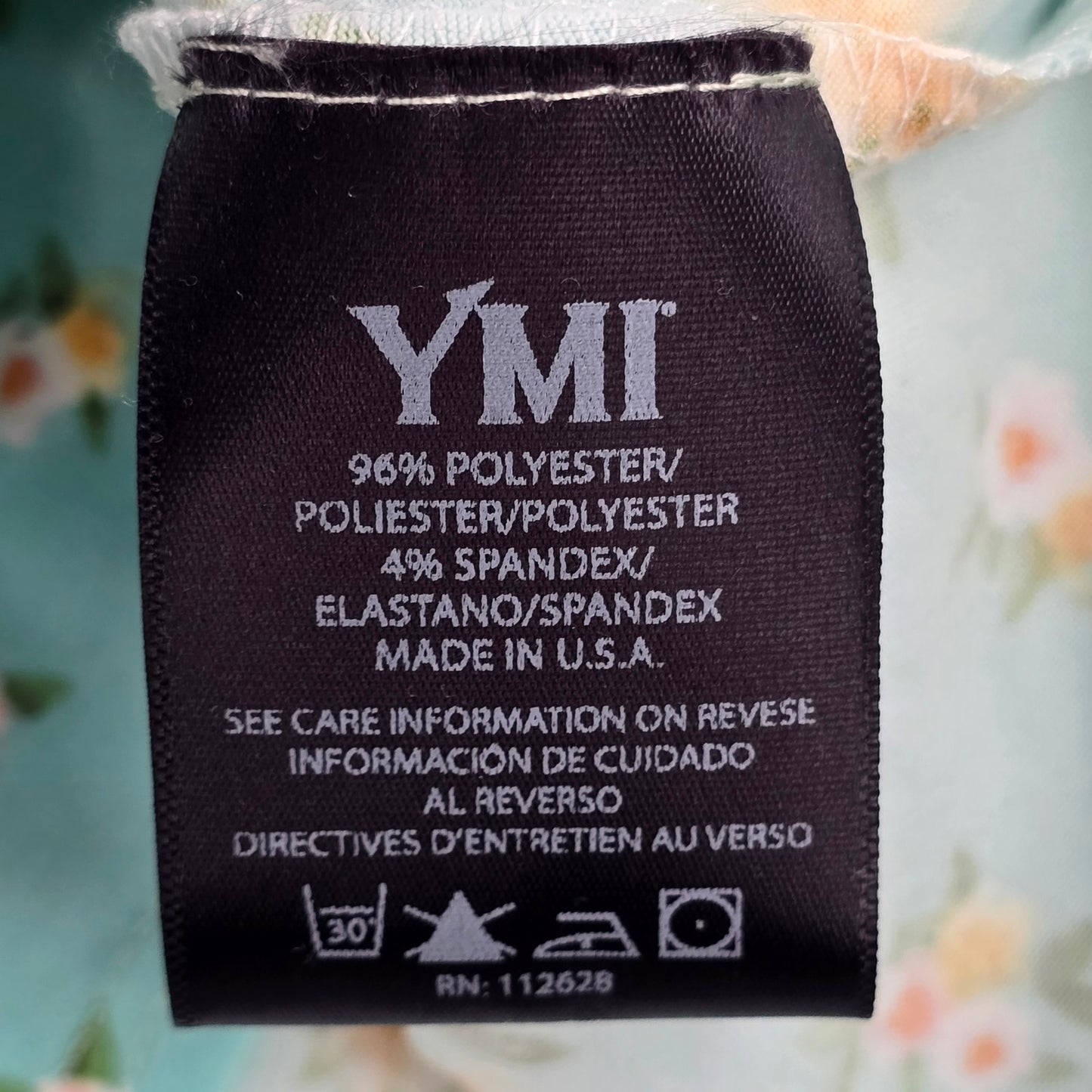 Ymi Collections Green Yellow Floral Cropped Tank Top Boho Retro Large