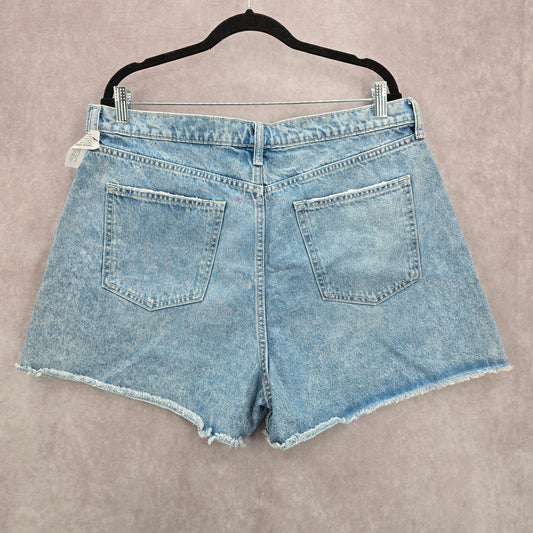 Arizona Jeans Co Blue Hi Rise Button Jeans Cotton Denim Pants Shorts Plus 19