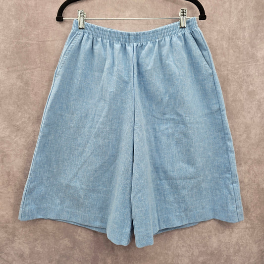 Blair Blue Flat Front Bermuda Bottoms Long Pants Shorts Plus 16