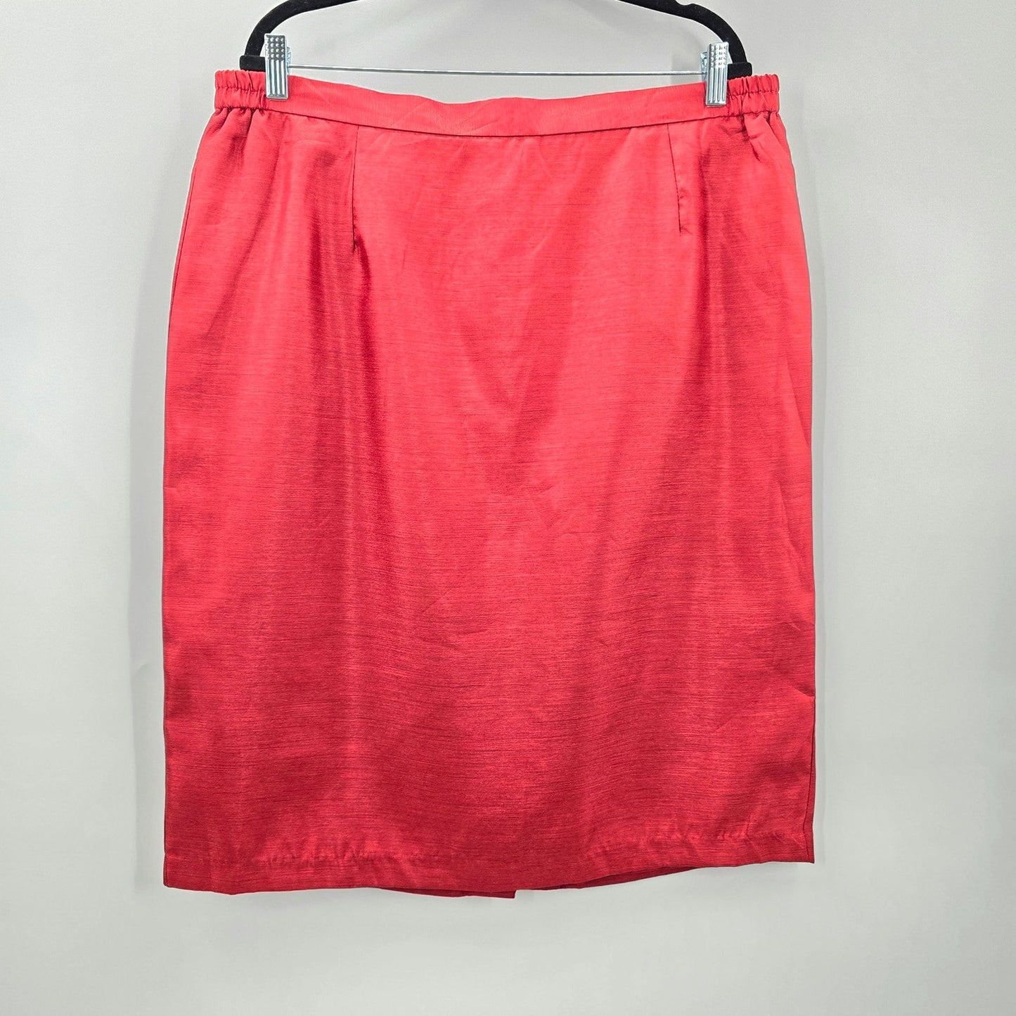 Red Midi Pencil Executive Party Christmas Holiday Zip Skirt Plus 16W